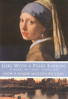 Novel “Girl with a Pearl Earring”, by Tracy Chevalier (Publisher: Penguin Books; Reissue edition Jan. 1, 2001, 240pp.) Note the title: A pearl earring, not THE pearl earring, as in the painting.